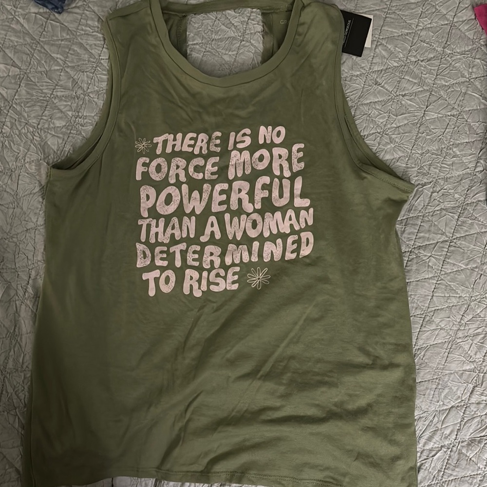 Grayson Threads Green Sleeveless Muscle Tee